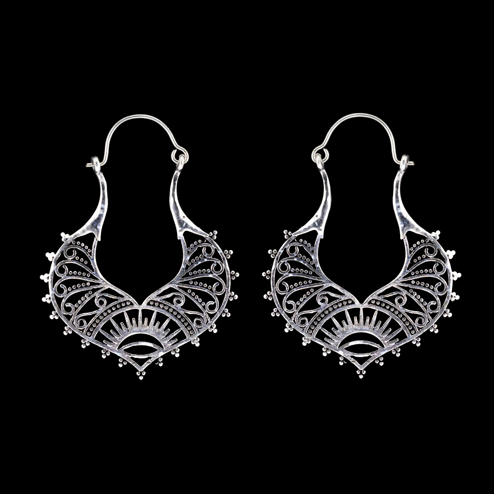 German silver earrings Janitra India