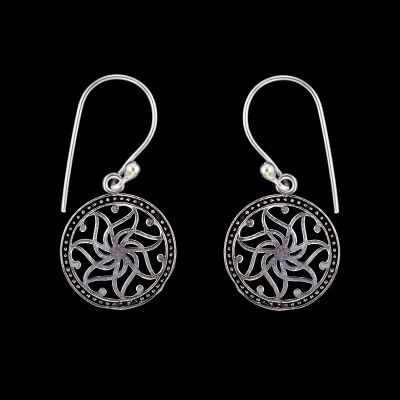German silver earrings Little Lotus