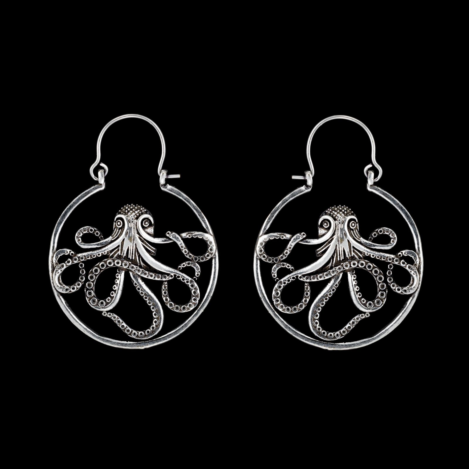 German silver earrings Octopus 1 India