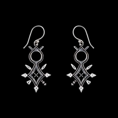 German silver earrings Tulsi