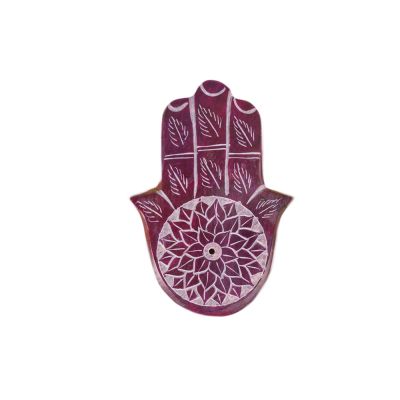 Marble incense holder Hamsa – purple