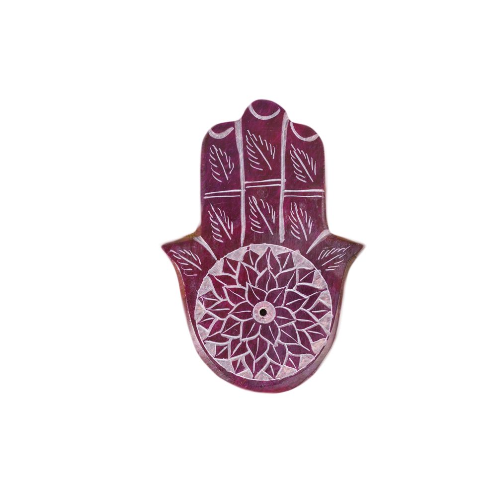 Marble incense holder Hamsa – purple India