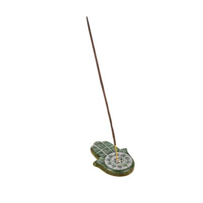 Marble incense holder Hamsa – green India