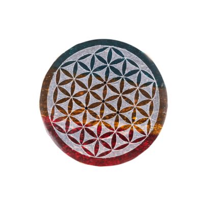 Marble incense holder Flower of Life – rasta dark India