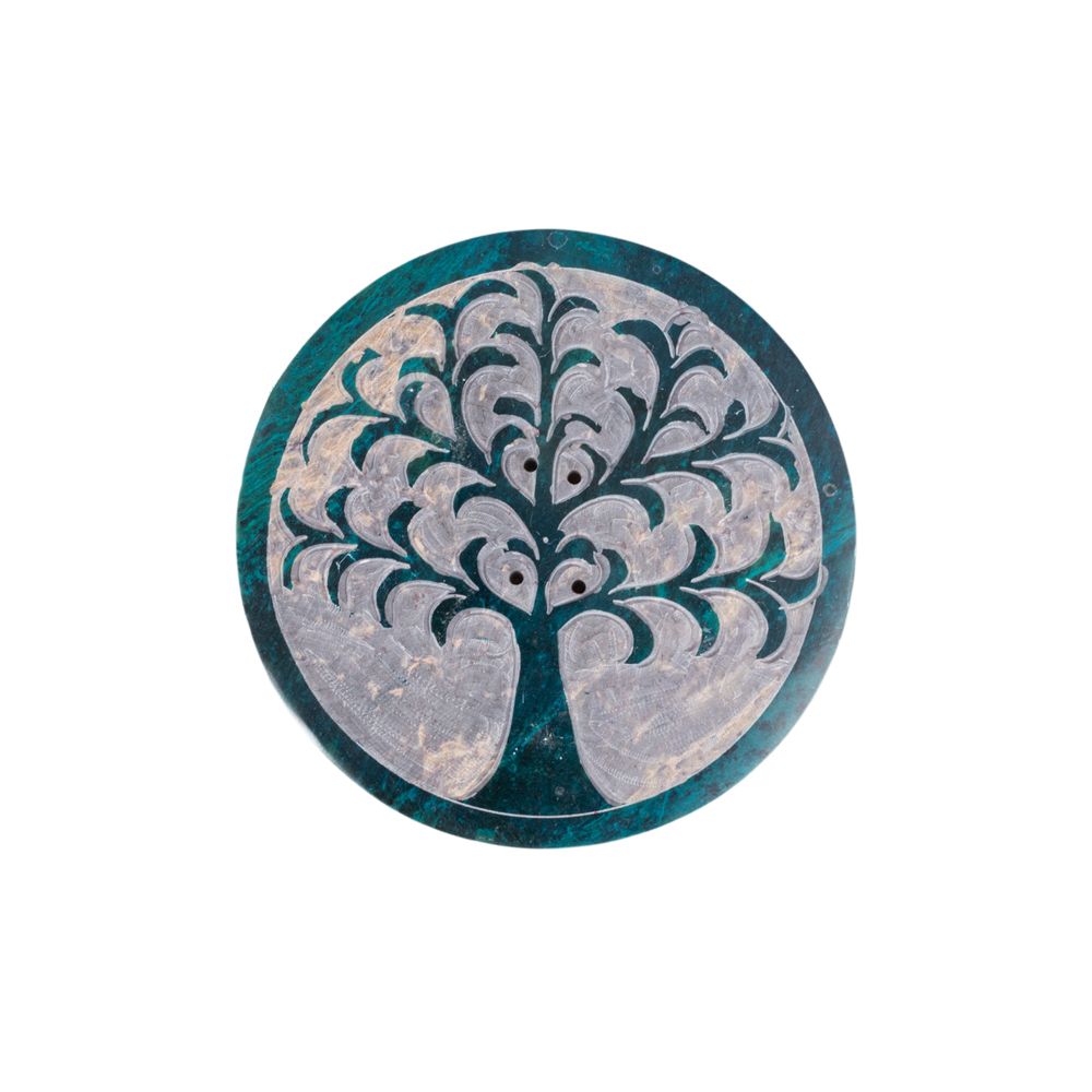 Marble incense holder Tree of Life – blue India