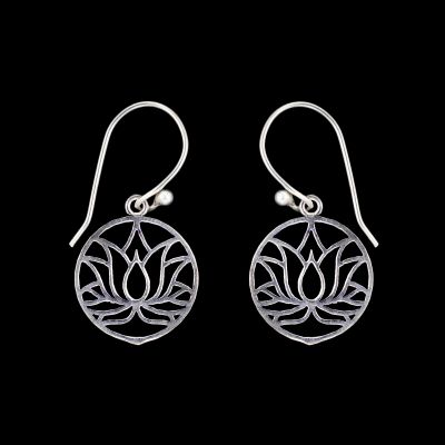German silver earrings Lotus 1 | small, medium