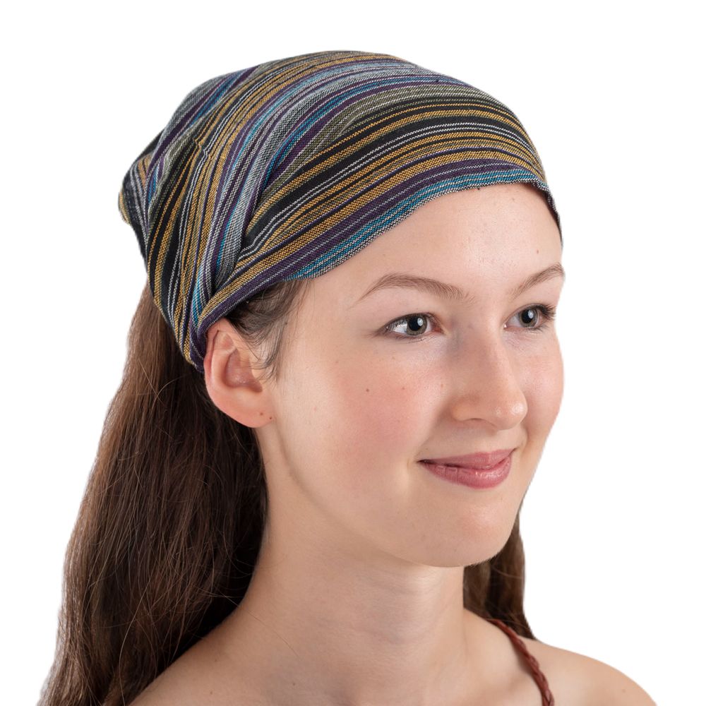 Striped fabric headband Garis Berjalan Nepal