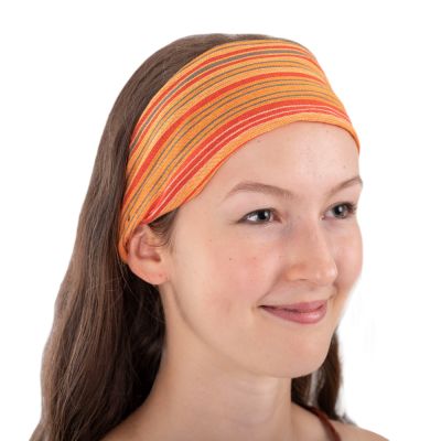 Striped fabric headband Garis Jeruk