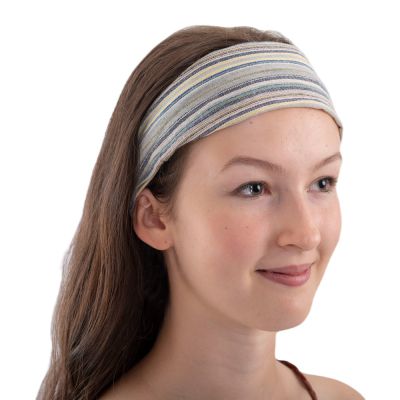 Striped fabric headband Garis Lempung Nepal