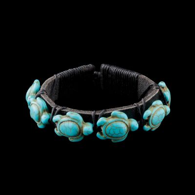 Leather bracelet Pawai Penyu Turquoise