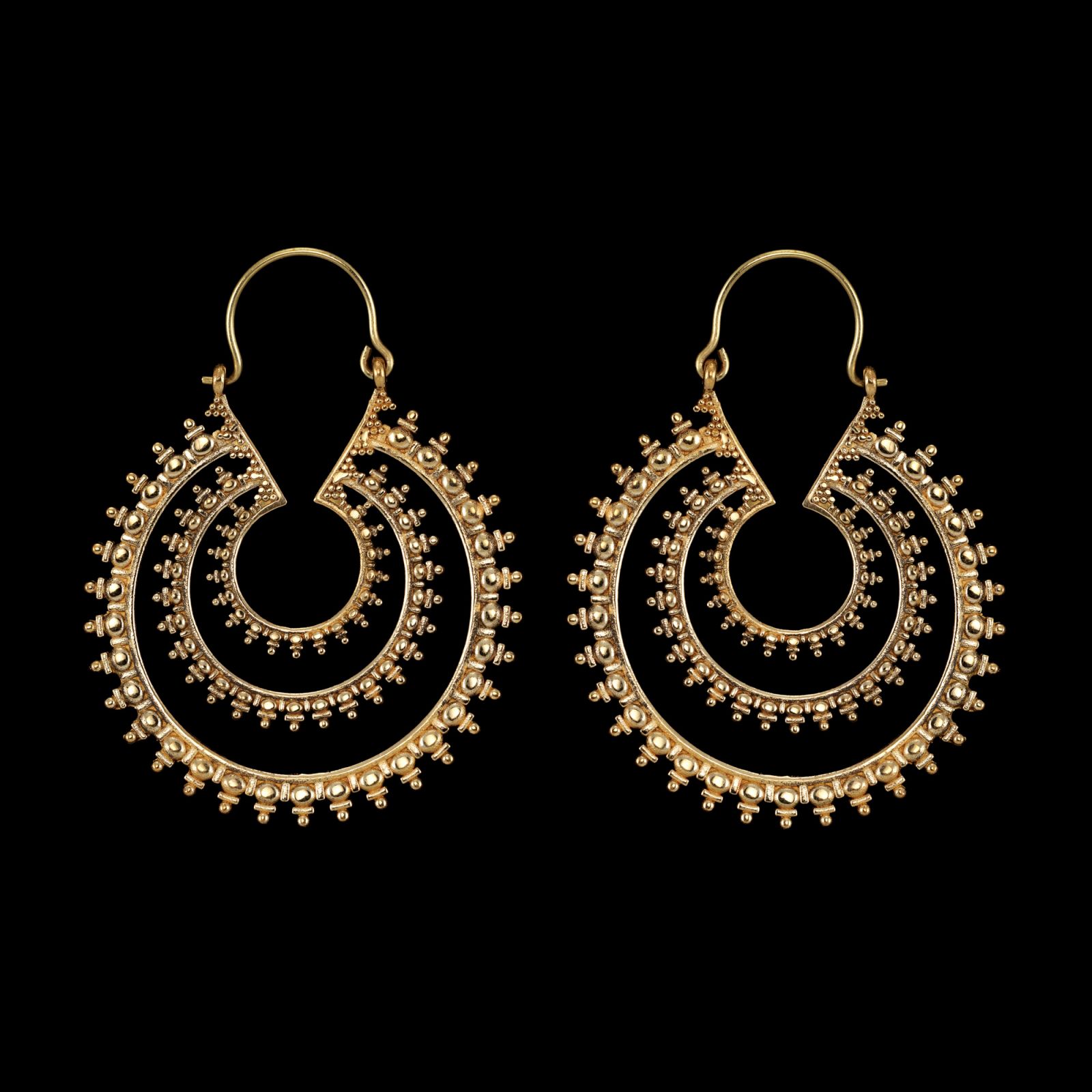 Brass earrings Anukam India