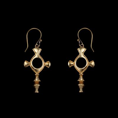Brass earrings Charum