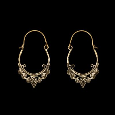 Brass earrings Indirah