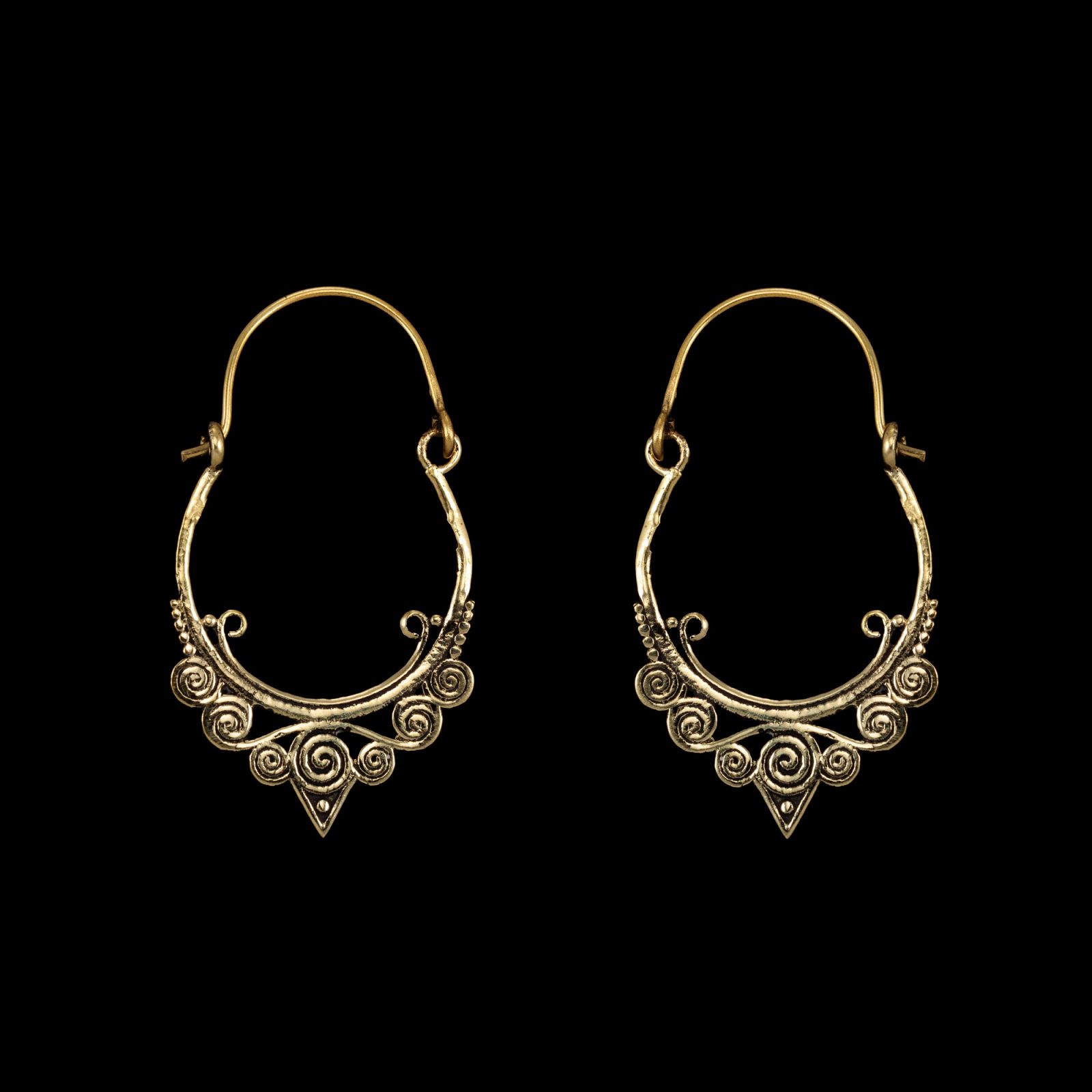 Brass earrings Indirah India