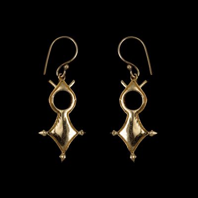 Brass earrings Saleena