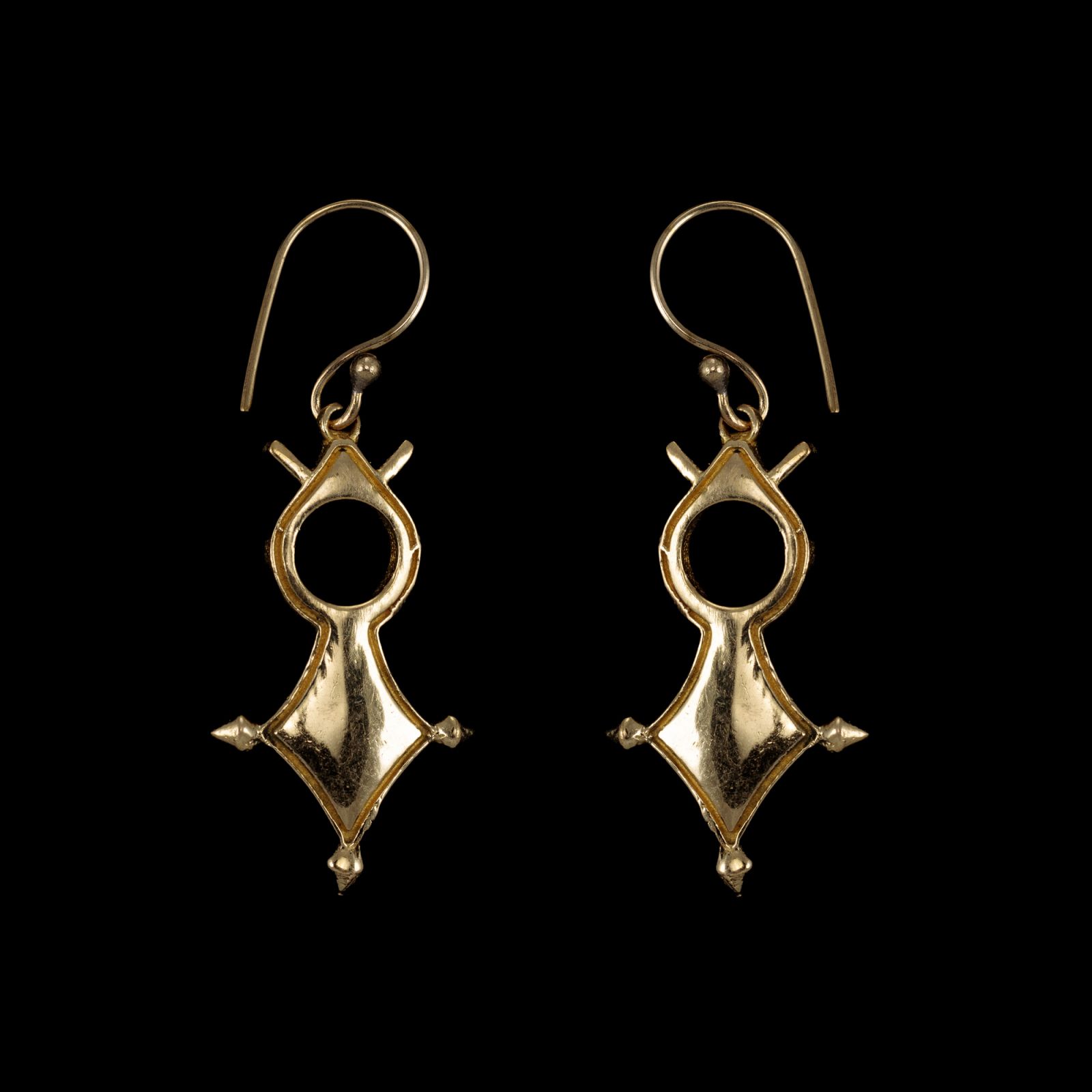 Brass earrings Saleena India