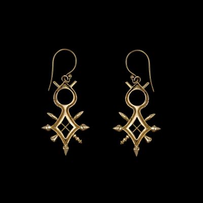 Brass earrings Tulsia