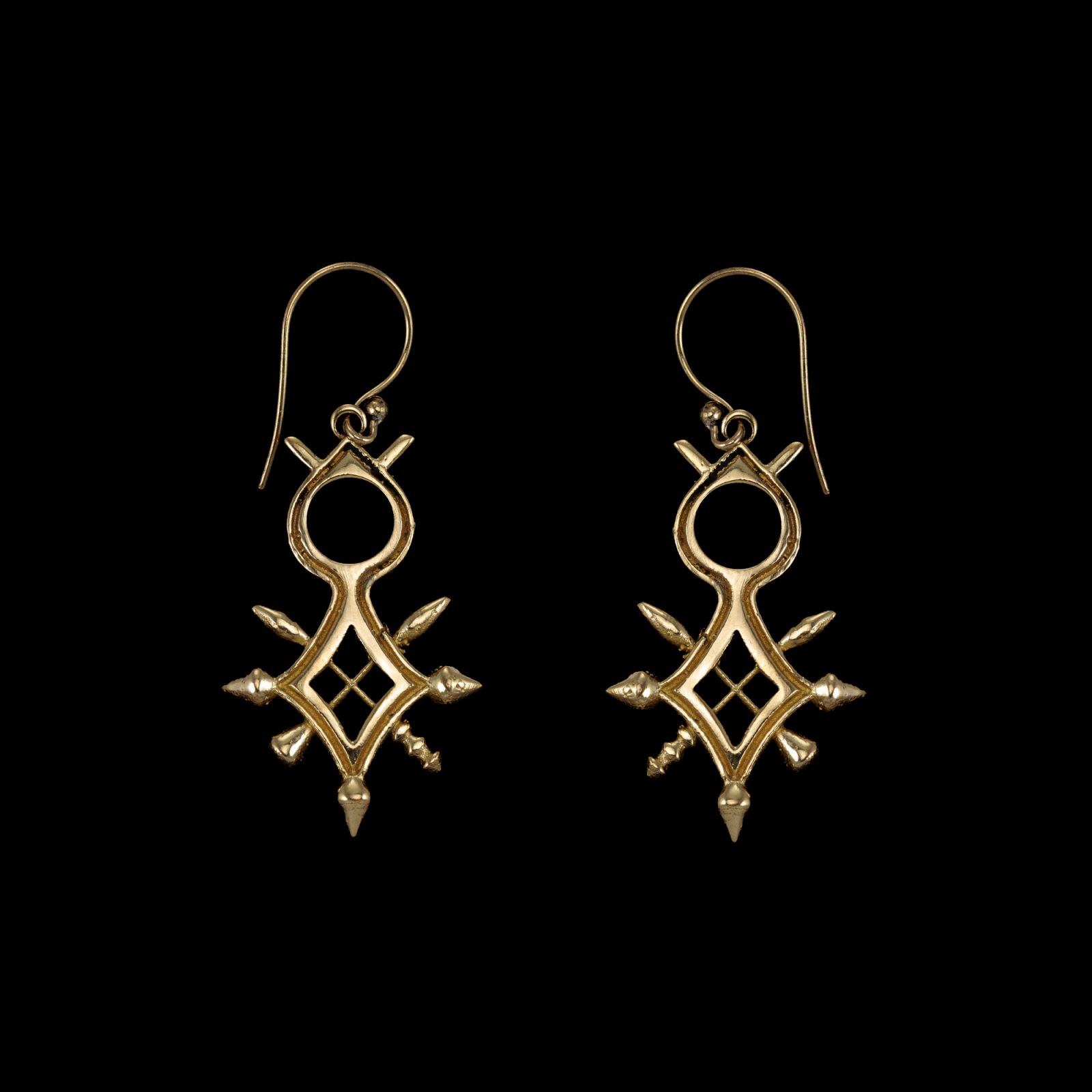 Brass earrings Tulsia India