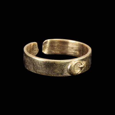 Brass toe ring Arabic Half Moon