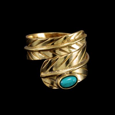 Brass ring Feather – tyrkenite