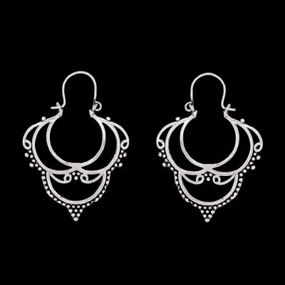 Oriental earrings made of german silver Giam