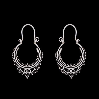 Oriental earrings made of german silver Kalifah