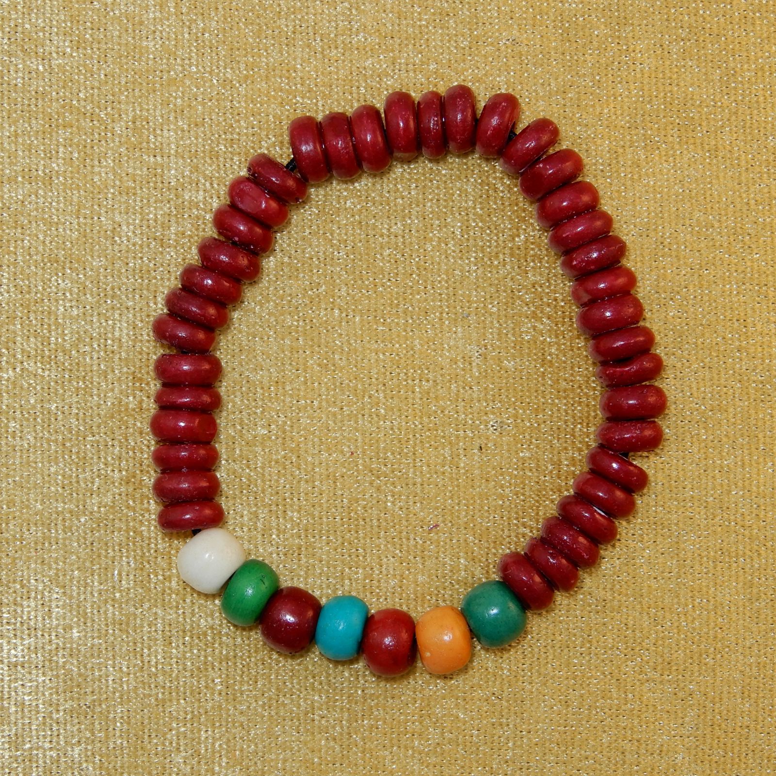 Colourful bead bracelet Pewarnaan Burgundy Thailand