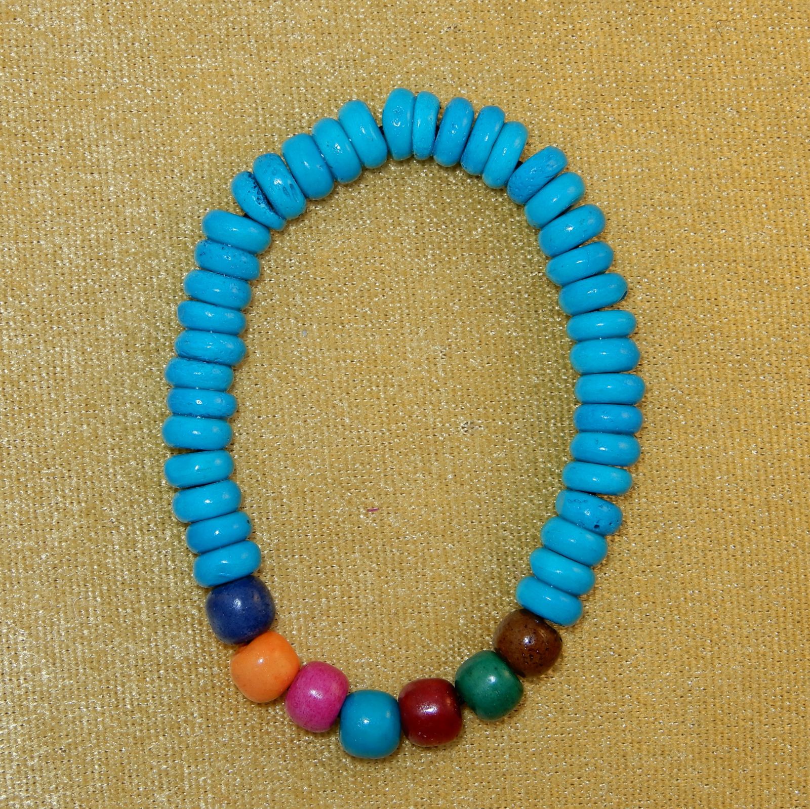 Colourful bead bracelet Pewarnaan Cyan Thailand