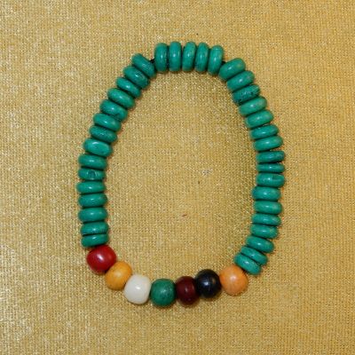 Colourful bead bracelet Pewarnaan Green