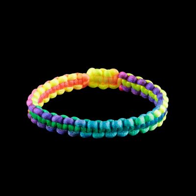 String macramé bracelet Neon Rainbow