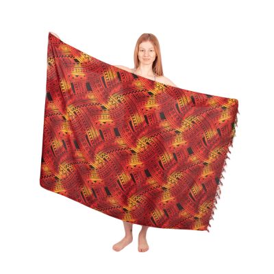 Sarong / pareo / beach scarf Daphne Red