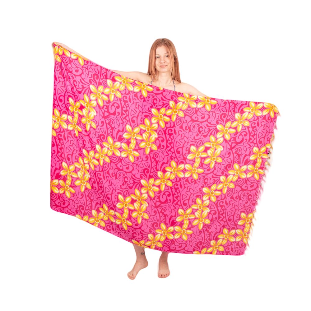 Sarong / pareo / beach scarf Narcissus Pink Thailand