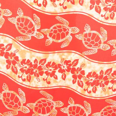 Sarong / pareo / beach scarf Turtles in stream Red Thailand