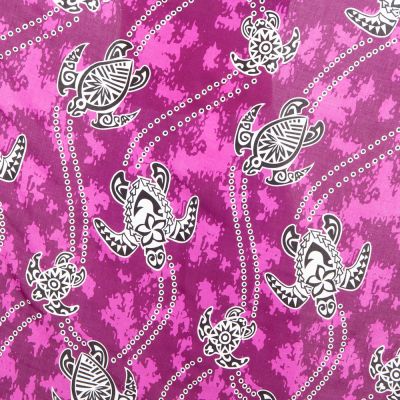 Sarong / pareo / beach scarf Turtles Purple Thailand