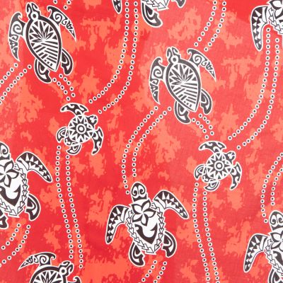 Sarong / pareo / beach scarf Turtles Red Thailand