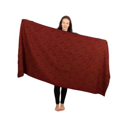 Acrylic scarf / plaid Freyja Red Large