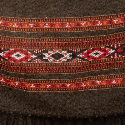 Acrylic scarf / plaid Dakota Dark Brown Large India