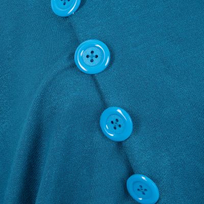 Women's poncho / pelerine with buttons Kanya Blue Thailand