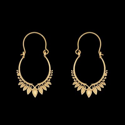 Oriental brass earrings Nilah