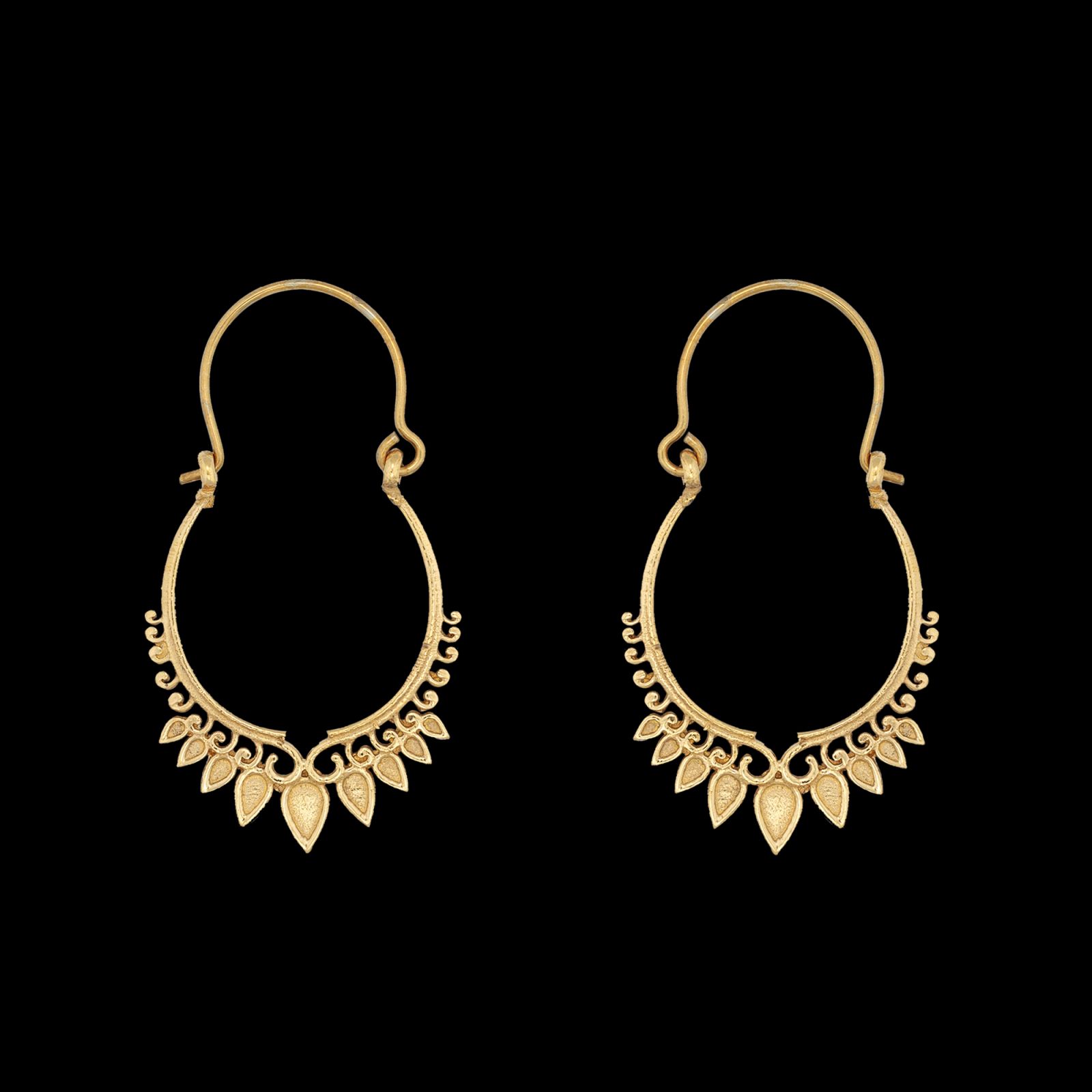 Oriental brass earrings Nilah India