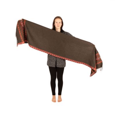 Acrylic scarf Dakota Dark Brown