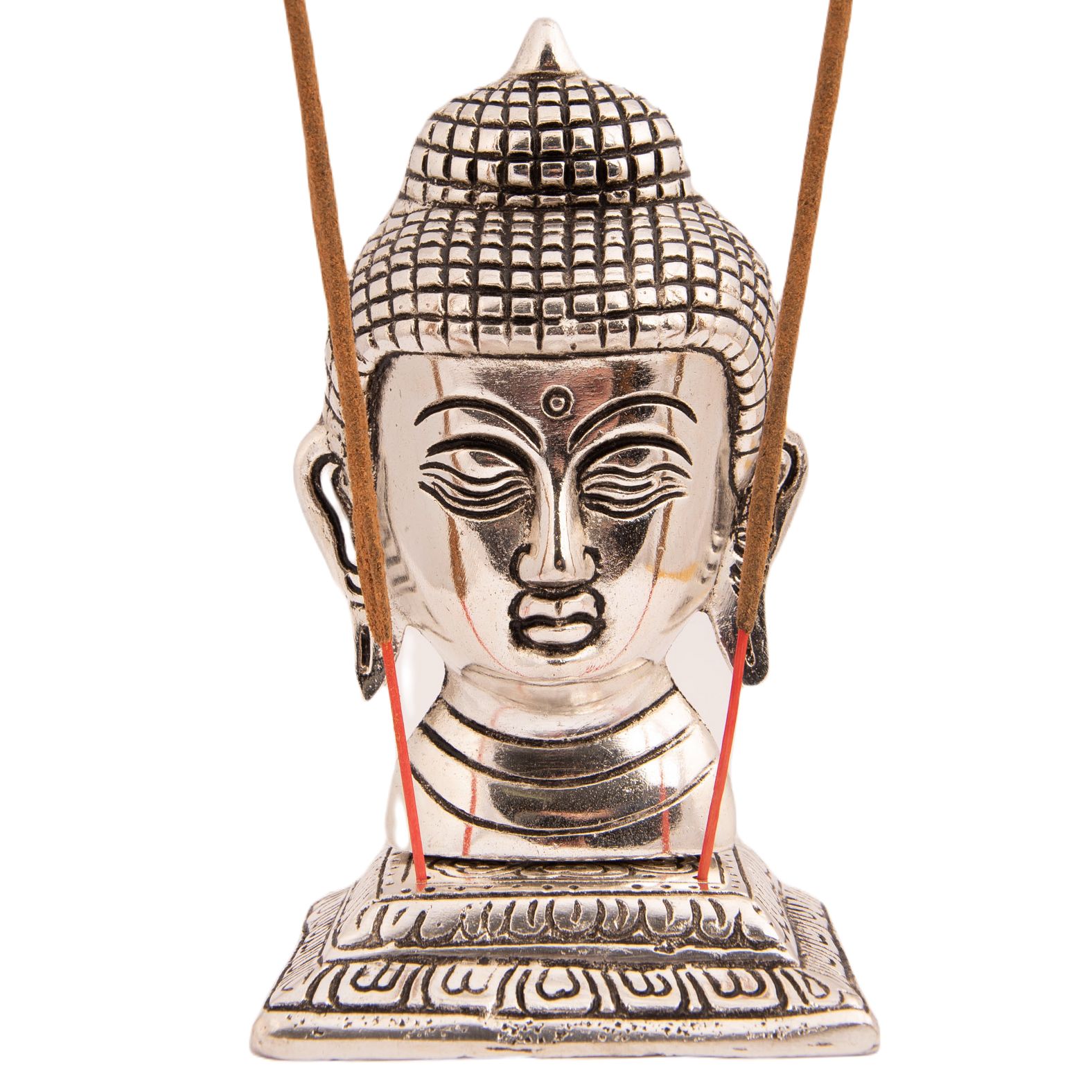 Metal incense holder Buddha's Head India