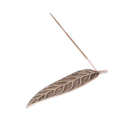 Metal incense holder Leaf