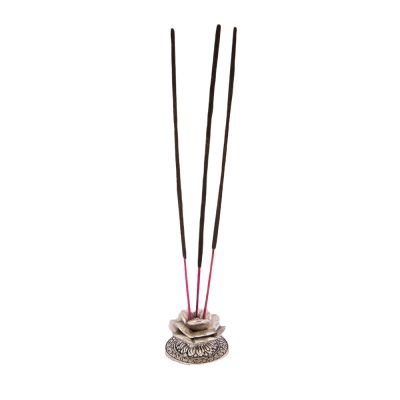 Metal incense holder Rose India