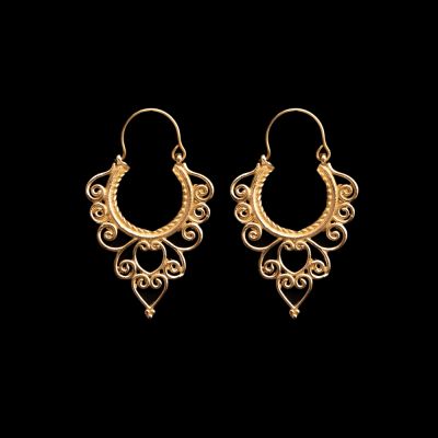 Brass earrings Bahwani
