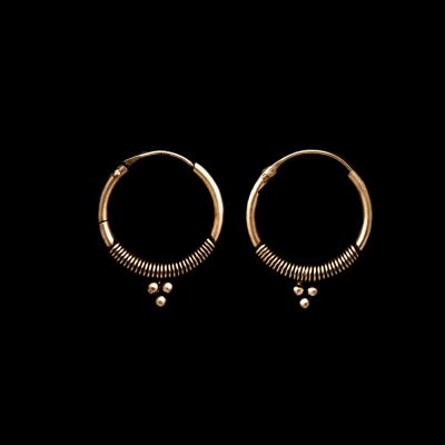Brass earrings Charmi - ø 3 cm India