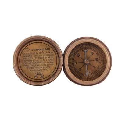Retro brass compass Stanley London 1862 India
