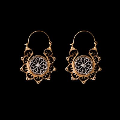 Brass and german silver earrings Shivani 2
