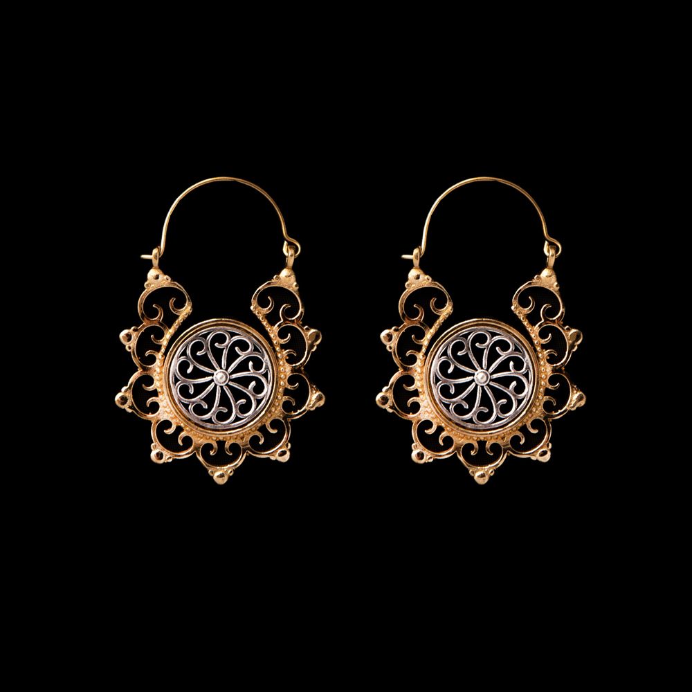 Brass and german silver earrings Shivani 2 India