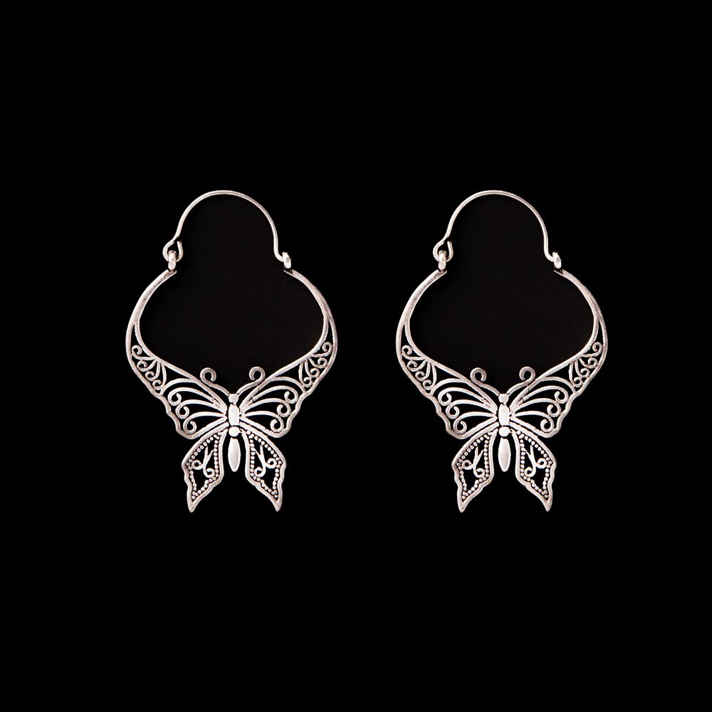 German silver earrings Papilio 2 India